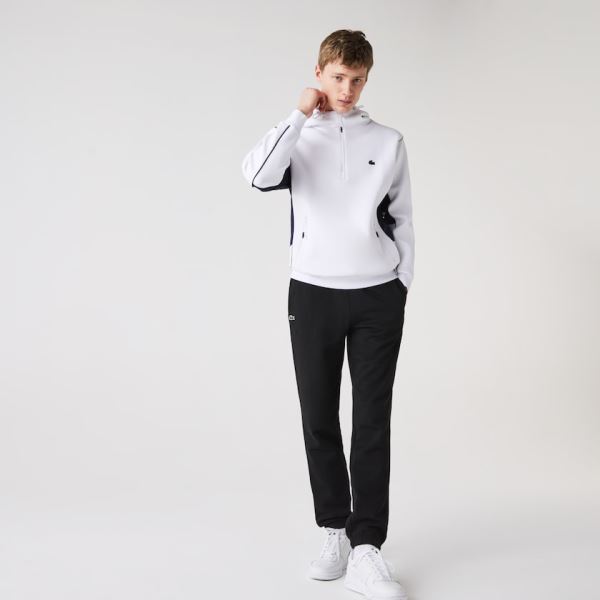 Lacoste SPORT Tennis trackpants in fleece Pánské - Trekingové Kalhoty Černé | CZ-pe0hoy